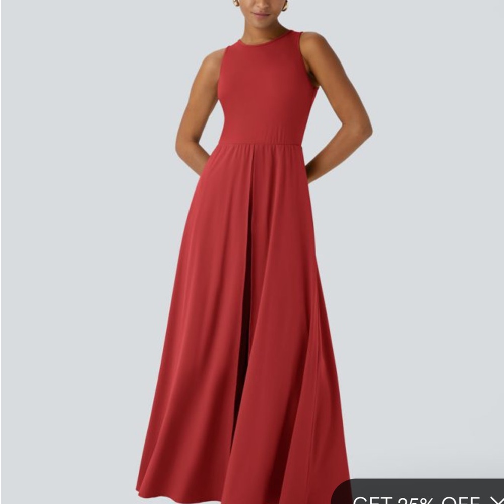 HALARA Red Sleeveless Maxi Dress NWT